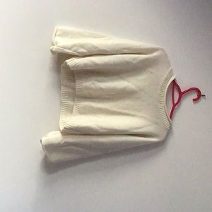 A pretty white cropped sweatshirt.